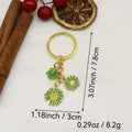 Metal Daisy Drop Oil Keychain Bag Charm Gift view 2