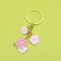 Metal Flower Keychain Cute Purse Bag Charm Gift view 1
