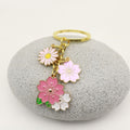 Metal Flower Keychain Cute Purse Bag Charm Gift view 3