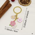 Metal Flower Keychain Cute Purse Bag Charm Gift view 2