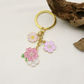 Metal Flower Keychain Cute Purse Bag Charm Gift view 4
