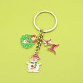 Metal Christmas Santa Candy Tree Keychain Holiday Gift Key Ring view 1