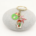 Metal Christmas Santa Candy Tree Keychain Holiday Gift Key Ring view 3