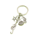 Metal Sea Turtle Starfish Dolphin Keychain Bag Charm view 5