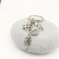 Metal Sea Turtle Starfish Dolphin Keychain Bag Charm view 3