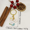 Metal Colorful Flower Keychain Bag Charm Car Key Ring view 2