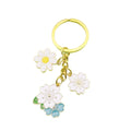 Metal Colorful Flower Keychain Bag Charm Car Key Ring view 5