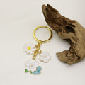 Metal Colorful Flower Keychain Bag Charm Car Key Ring view 4