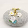 Metal Colorful Flower Keychain Bag Charm Car Key Ring view 3