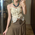 Light Luxury Acrylic Double Layer Necklace With Irregular Geometric Round Square Pendant view 2