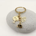 Metal Elephant Lotus Tree Keychain For Cute Bag Charm view 3