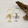 Metal Elephant Lotus Tree Keychain For Cute Bag Charm view 4