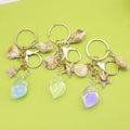 Metal Seashell Starfish Conch Keychain Beach Bag Charm Gift view 1