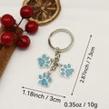 Zinc Alloy Cat Paw Keychain Cute Car Key Ring Gift view 2