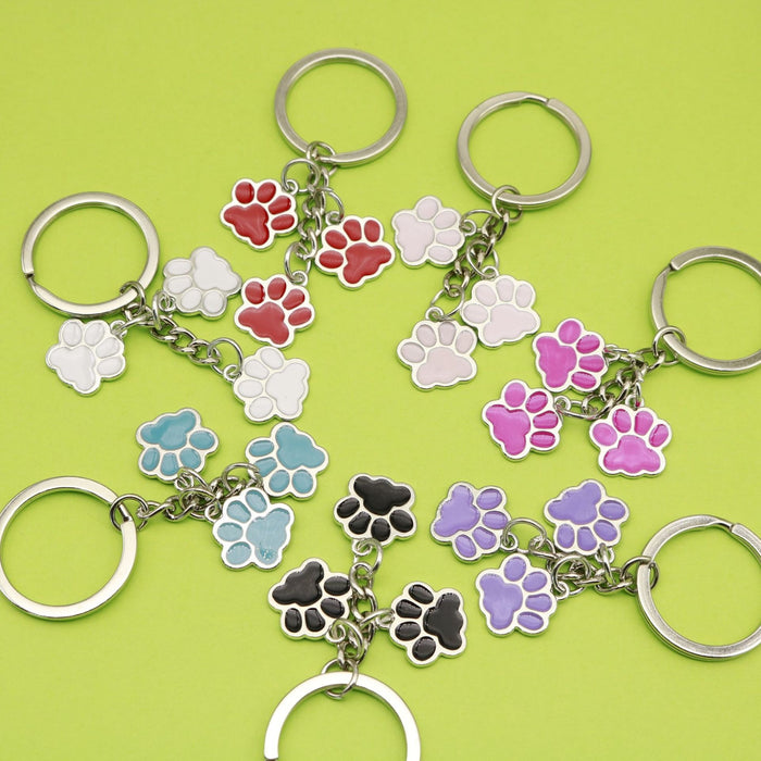 Zinc Alloy Cat Paw Keychain Cute Car Key Ring Gift