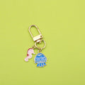 Metal Ocean Starfish Turtle Mermaid Keychain Bag Charm – Gold view 1
