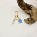 Metal Ocean Starfish Turtle Mermaid Keychain Bag Charm – Gold view 4