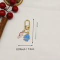 Metal Ocean Starfish Turtle Mermaid Keychain Bag Charm – Gold view 2