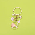 Metal Ocean Starfish Shell Dolphin Turtle Keychain Bag Charm Gift view 1