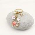 Metal Ocean Starfish Shell Dolphin Turtle Keychain Bag Charm Gift view 3
