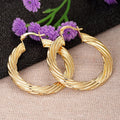 European Style Spiral Textured Hoop Ear Cuffs, Trendy Metal Earrings For Women view 2
