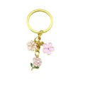 Metal Pearl Enamel Flower Keychain Sakura Bag Charm Gift view 5