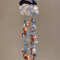 Bohemian Flower Shell Resin Crystal Tassel Drop Earrings With Silver Pins For Women view 2