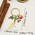 Zinc Alloy Palm Cherry Juice Keychain Cute Bag Charm view 2