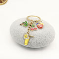 Zinc Alloy Palm Cherry Juice Keychain Cute Bag Charm view 4