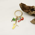 Zinc Alloy Palm Cherry Juice Keychain Cute Bag Charm view 3