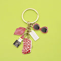 Enamel Alloy Lipstick Wallet Sunglasses Keychain Fashion Bag Charm view 1