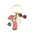 Enamel Alloy Lipstick Wallet Sunglasses Keychain Fashion Bag Charm view 5