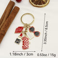 Enamel Alloy Lipstick Wallet Sunglasses Keychain Fashion Bag Charm view 2