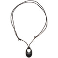 Light Luxury Alloy Oval Hollow Pendant Necklace For Women Minimalist Painted Collarbone Jewelry view 5