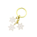 Alloy Snowflake Bell Keychain Christmas Gift – Gold view 5
