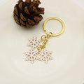 Alloy Snowflake Bell Keychain Christmas Gift – Gold view 3