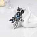 Black Silver Tone Abalone Shell Shell Metal Brooch Pin 5.6 x 3.7 cm view 4