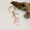 Zinc Alloy Baby Footprint Clothes Keychain Bag Charm Gift view 4