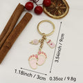 Zinc Alloy Baby Footprint Clothes Keychain Bag Charm Gift view 2