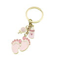 Zinc Alloy Baby Footprint Clothes Keychain Bag Charm Gift view 5