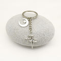 Metal Moon Star Tassel Keychain Key Ring Bag Charm view 3