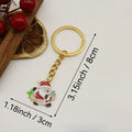 Zinc Alloy Christmas Santa Tree Keychain Set Holiday Gift view 2
