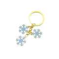 Metal Enamel Christmas Snowflake Reindeer Keychain Holiday Gift view 5