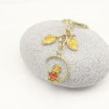 Alloy Maple Leaf Keychain Bag Charm view 3