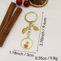 Alloy Maple Leaf Keychain Bag Charm view 2