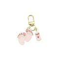Metal Baby Footprint Keychain Cartoon Bag Charm Gift view 5
