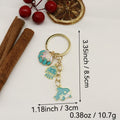 Zinc Alloy Shell Starfish Keychain Pearl Bag Charm Gift view 2