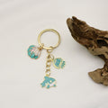 Zinc Alloy Shell Starfish Keychain Pearl Bag Charm Gift view 4