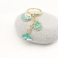 Zinc Alloy Shell Starfish Keychain Pearl Bag Charm Gift view 3