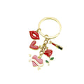 Zinc Alloy Love Heart Rose Keychain Bag Charm Gift view 5